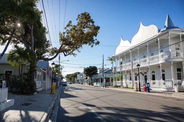 Duval Street en el centro de Key West — Foto de Stock