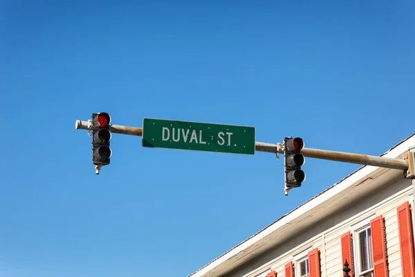 Cartel callejero de Duval en Key West — Foto de Stock