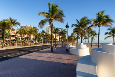 Fort Lauderdale Florida plaj güzel bir Sümer günde