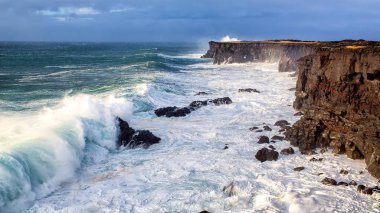West coast İzlanda'nın büyük dalgalar