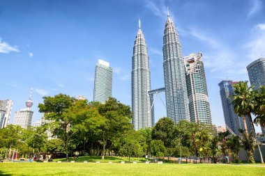 Petronas Twin towers and Suria KLCC. clipart