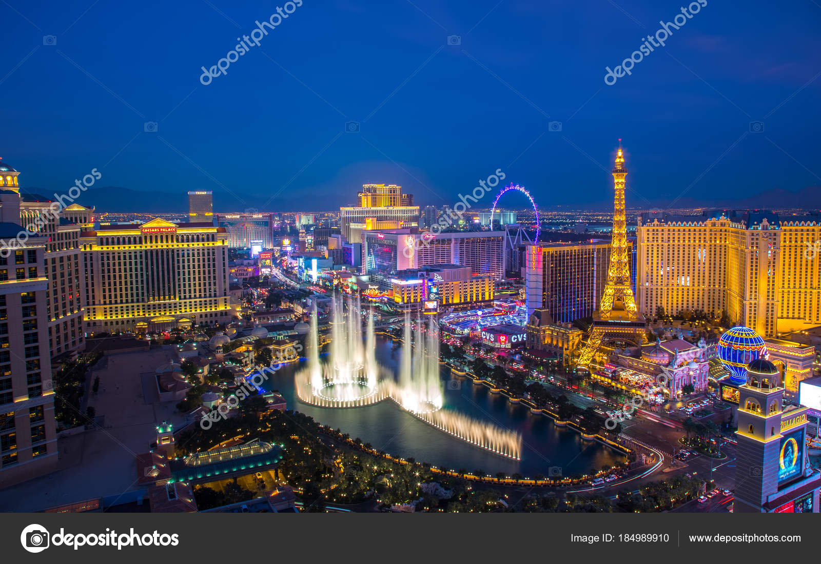 Pictures las vegas strip view Las Vegas strip view from high rise balcony. Aerial View of