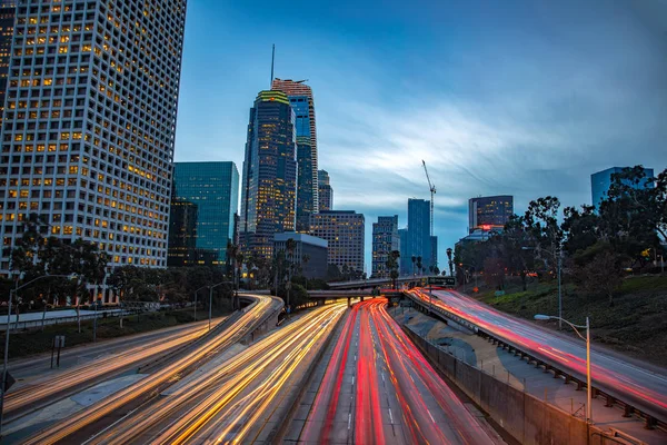 Downtown los angeles, Kalifornien, usa skyline — Stockfoto