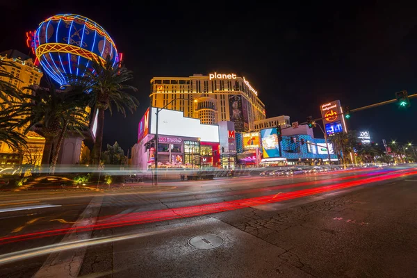 Las Vegas straat 's nachts — Stockfoto