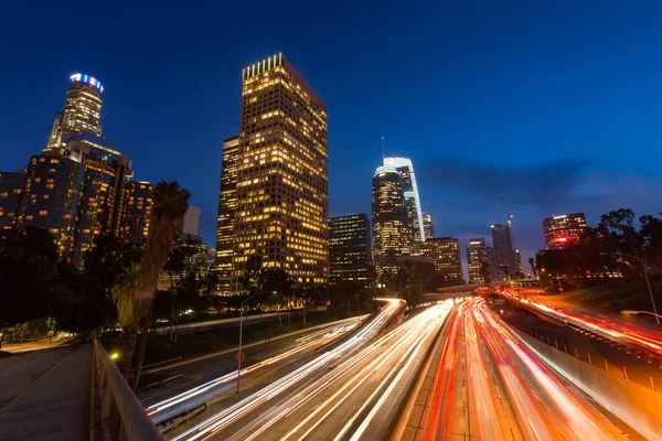 Downtown los angeles, Californië, usa skyline — Stockfoto