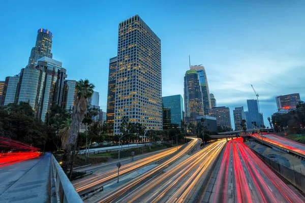 Downtown los angeles, Kalifornien, usa skyline — Stockfoto