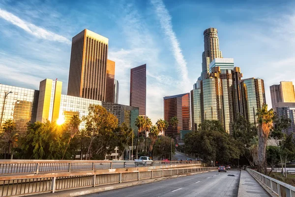 Downtown los angeles, Kalifornien, usa skyline — Stockfoto