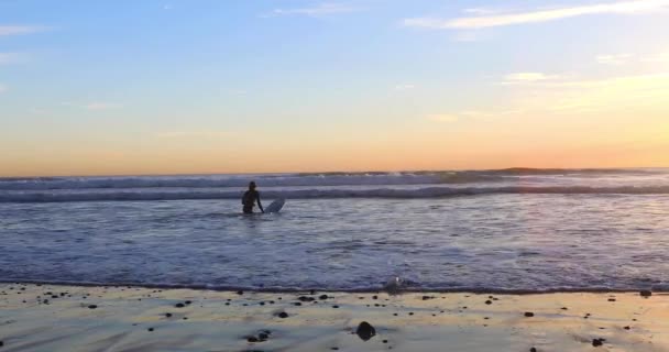 California Oceanside pier gün batımında — Stok video