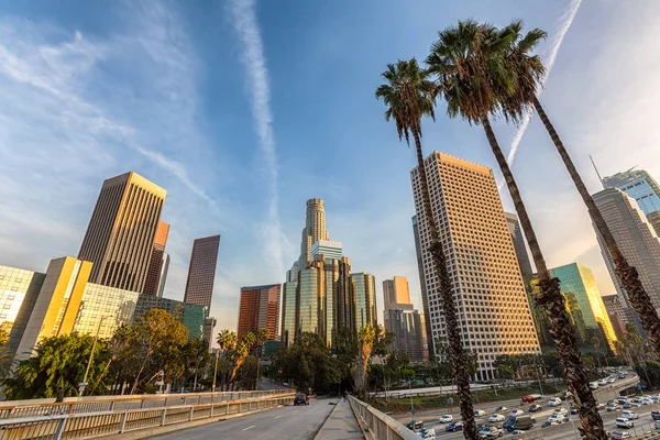 Downtown los angeles, Californië, usa skyline — Stockfoto