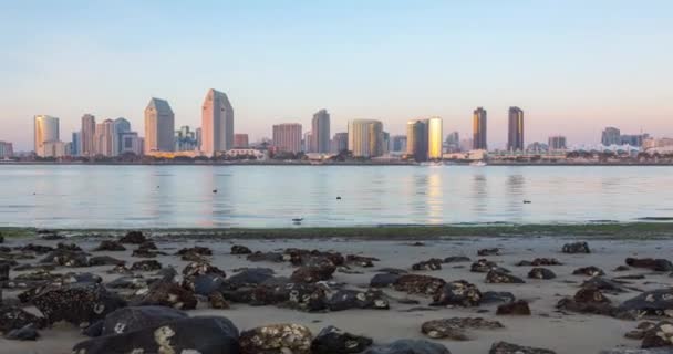 Timelapse centrum San Diego, California, Stany Zjednoczone Ameryki. — Wideo stockowe