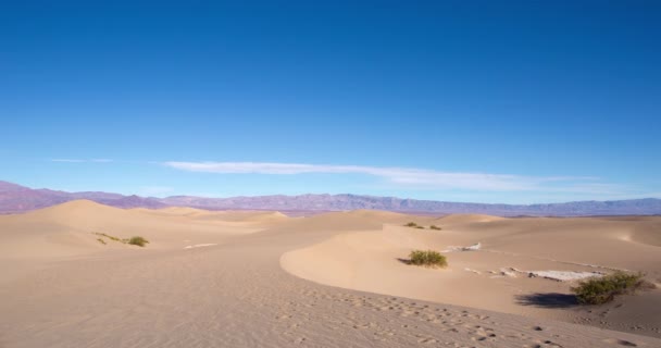 Время на дюнах в Долине Смерти, Калифорния, США — стоковое видео