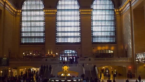 New York City Grand Central Terminal Commuting Rush Hour Transportation — Stock Video