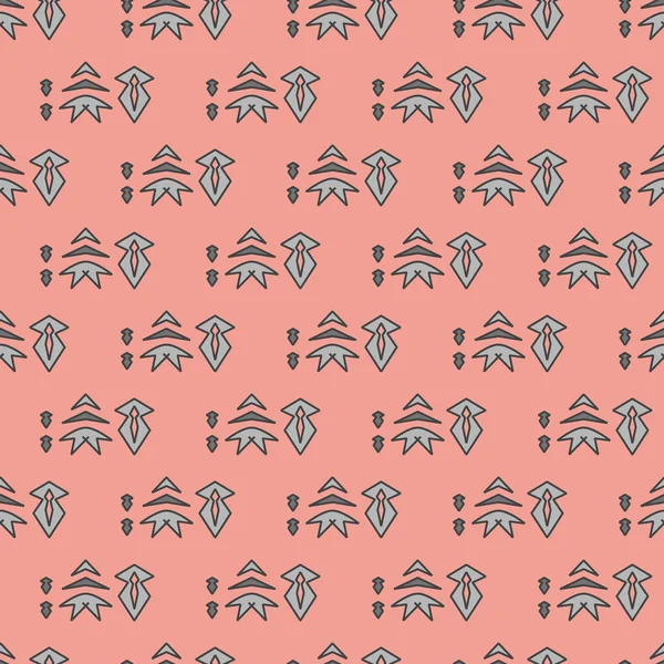 Vector Seamless Geometric Pattern Pink Simple Abstract Shape Made Repeat — 스톡 벡터