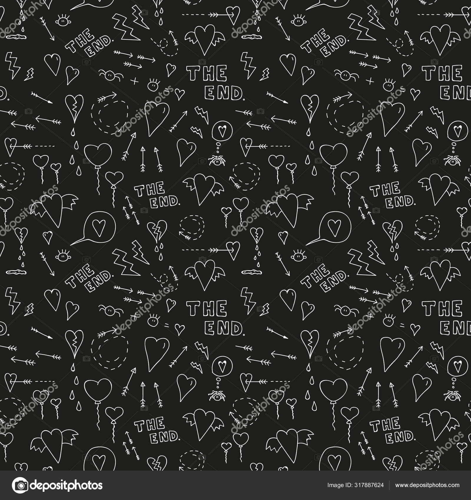 Vector Seamless Blackboard Pattern Black Simple Doodle Love Hate Drawings Stock Vector Image by ©murkydesign #317887624 Vector Seamless Blackboard Pattern Black Simple Doodle Love Hate Drawings Stock Vector Image by ©murkydesign #317887624