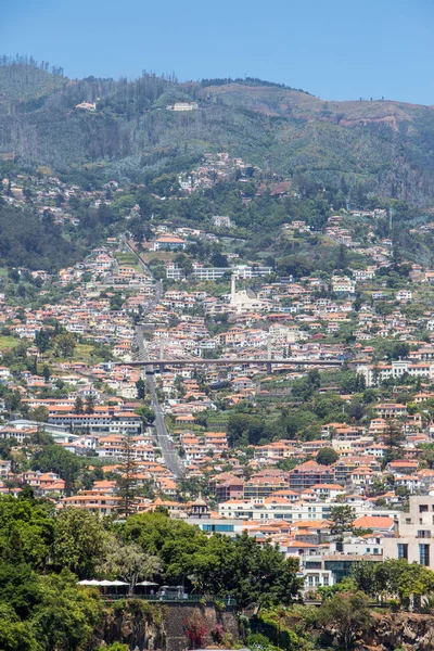 Madeira spectacular landscape typical villages in the hills blue sky traveling concept — ストック写真