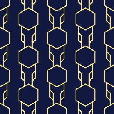Gelecek Altın Renkli Geometri Deseni Vektör Tasarımı. Duvar kağıdı, kumaş, ambalaj vs. için mükemmel