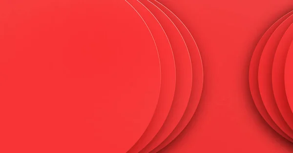 Φωτεινό Κόκκινο Πανό Χάρτινα Σχήματα — Φωτογραφία Αρχείου