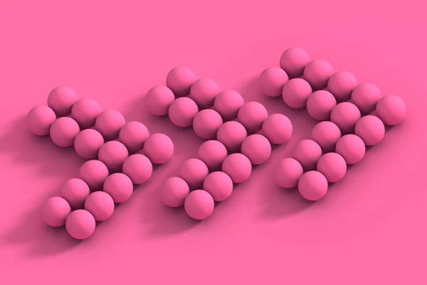 Zestaw różowych strzałek z efektem półtonowym. Streszczenie różowy koralowy tło puste miejsce studio pokój do wyświetlania reklamy produktu stronie internetowej. Ilustracja 3D. — Zdjęcie stockowe