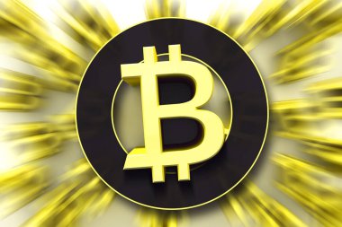 Yeni şifreli para ticareti kavramı: Bitcoin. Dijital finans kavramı. 3d illüstrasyon.