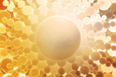 Yuvarlak elementlerle şenlikli altın arka plan