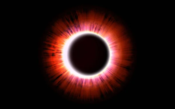 Astronomical phenomenon - full solar eclipse 3d illustration — Stock Fotó