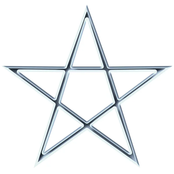 Umgekehrtes Pentagramm-Symbol. wiccan Symbole - Kreuz aus Schwefel. meta — Stockfoto