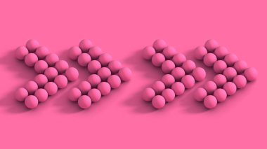 Yarım tonlu pembe oklar. Soyut pembe mercan arka plan boş uzay stüdyosu ürün tanıtım sitesi için. 3d illüstrasyon.