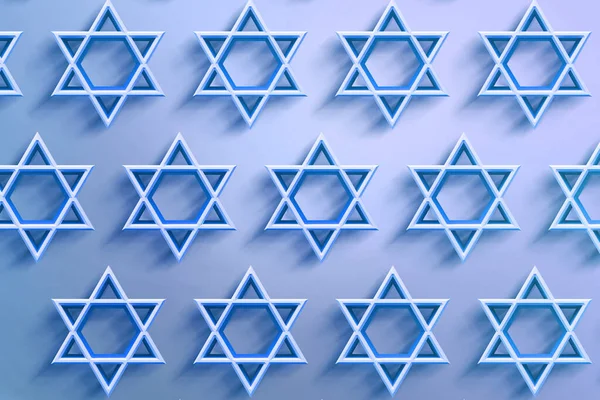 Estrella de Israel. Sello del icono de Salomón. Estrella Judía de David seis soin — Foto de Stock