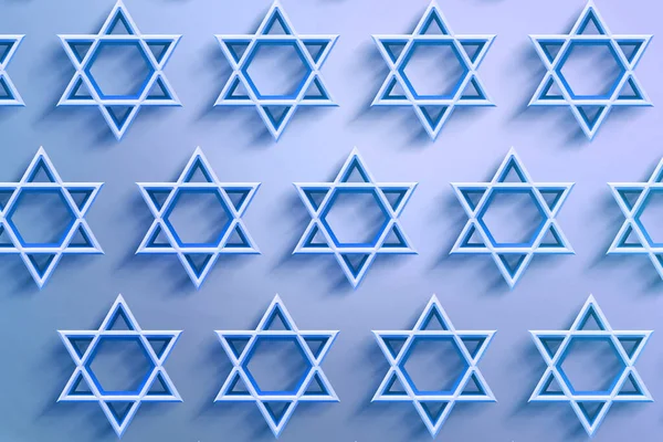 Israel star. Seal of Solomon icon. Jewish Star of David six soin — Stock Photo, Image