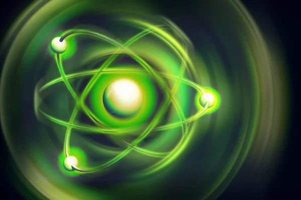 Atom-Hintergründe aus geometrischen Formen, Kreis von Linienpunkten — Stockfoto