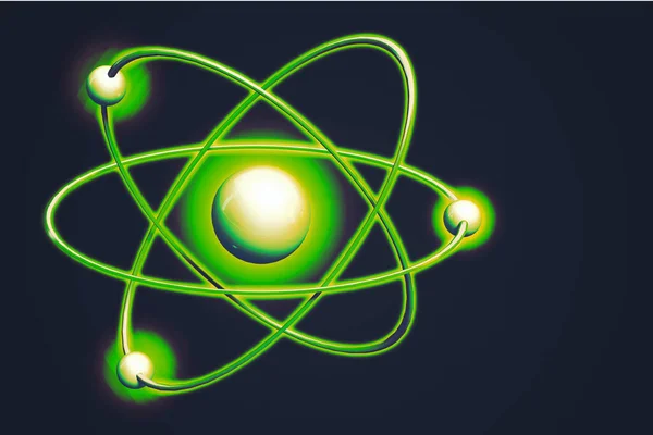 Atom-Hintergründe aus geometrischen Formen, Kreis von Linienpunkten — Stockfoto