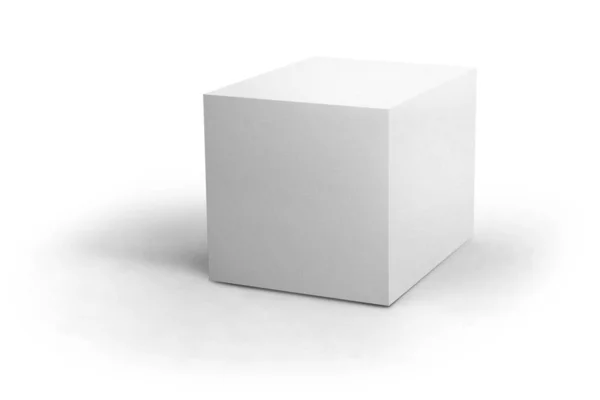 Concetto di design - cubo geometrico astratto in plastica reale. Illustrazione 3d — Foto Stock