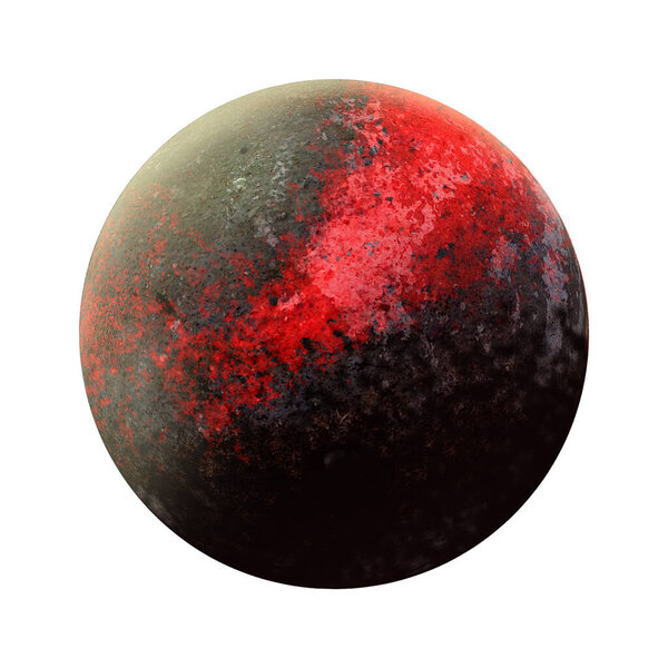 New 9 planet discovery. Ninth gas giant opening. Solar System - new planet. Isolated planet on white background. High resolution beautiful art presents planet of the solar system. 3D illustration.