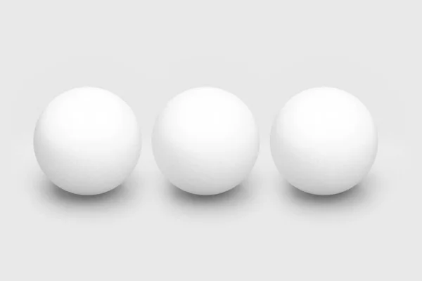 Sfere astratte con superficie opaca, su sfondo bianco opaco. Mockup della sfera. Illustrazione 3d — Foto Stock