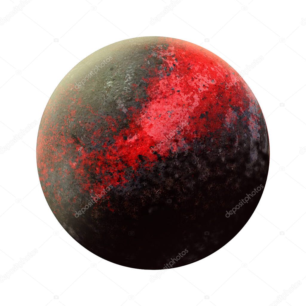 New 9 planet discovery. Ninth gas giant opening. Solar System - new planet. Isolated planet on white background. High resolution beautiful art presents planet of the solar system. 3D illustration.