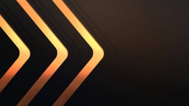 Altın üçgen şekilli soyut çokgen geometrik afiş. Ben...