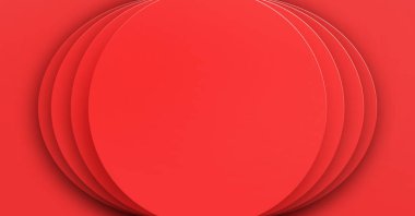 Kağıt şekilli parlak kırmızı pankart