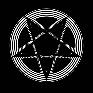 Pentagram sembolü, beş düz çizgiden oluşuyor.