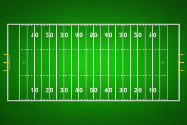 Top views of american football field. Green grass pattern for sport background. Ragby football field with white lines marking the pitch. — Stock Photo, Image