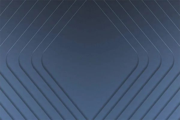 Banner geométrico poligonal abstracto con formas de triángulo negro. Banner azul oscuro de lujo. Capa de material de papel gris con fondo de franja dorada. 3d renderizar —  Fotos de Stock