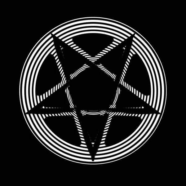 Het Pentagram symbool, bestaande uit vijf rechte lijnen om een — Stockfoto