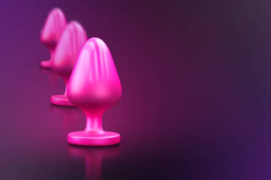 Pembe kıçlı anal fuşya arka planında seks oyuncaklarını tıkıyor..
