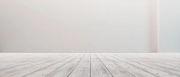 Empty floor with white walls and floor. Empty room studio gradient used for background and display.