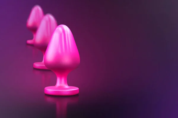 Pembe kıçlı anal fuşya arka planında seks oyuncaklarını tıkıyor..