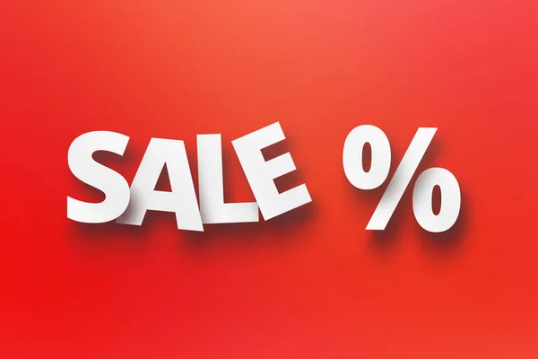 Sale Banner Red Background — Stock Photo, Image
