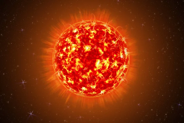 Power Sun Space Plasma Background — Stock Photo, Image