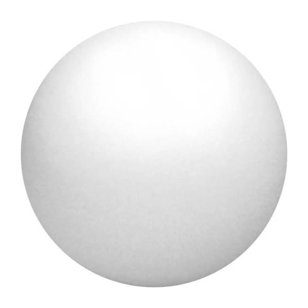 Sfera bianca isolata su sfondo bianco. Mockup della sfera. 3 quinquies — Foto Stock