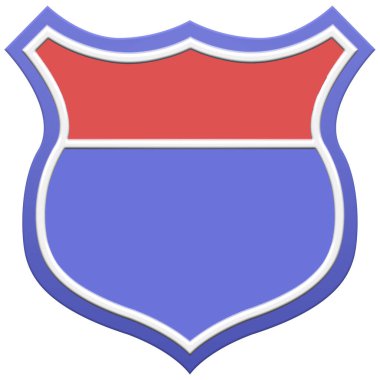 66. Yol tabelası, 66. Yol kalkanı tabelası, güzergah numarası ve Textretro tarzı. 3d hazırlayıcı