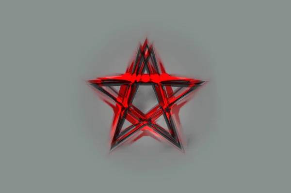 Umgekehrtes Pentagramm-Symbol. wiccan Symbole - Kreuz aus Schwefel. Bloo — Stockfoto