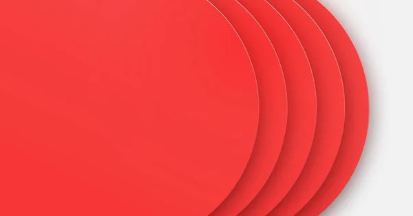 Red abstract banner template, horizontal advertising banner. FB Red banner mockup. 3D illustration